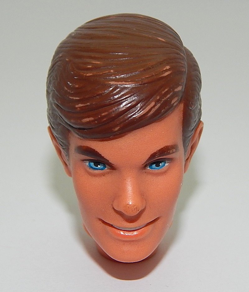 Brown Hair Mattel 1968 Ken Doll Head. 